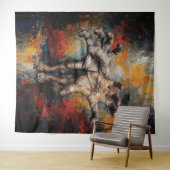 Surreal Hands Emerging from Feet Expressive Wandteppich (Beispiel (Horizontal))