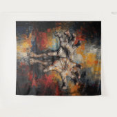 Surreal Hands Emerging from Feet Expressive Wandteppich (Vorderseite (Horizontal))