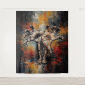 Surreal Hands Emerging from Feet Expressive Wandteppich (Vorderseite)