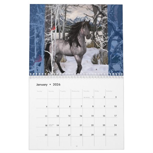 Surreal Horses 2.0 - anpassbar Kalender (Jan 2026)