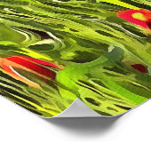 Surreal Hypnotic Poppies Poster (Ecke)