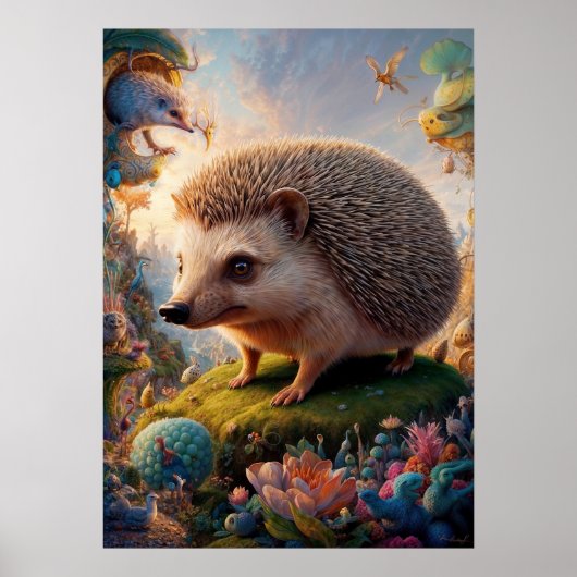 Surreal Igel Safari Poster (Vorne)