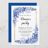 Surreal Indigo Bouquet - Party Invitation, wedding Save The Date (Vorne/Hinten)
