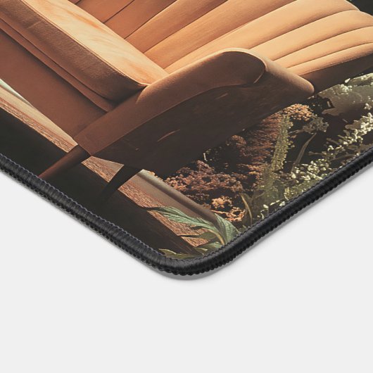 Surreal Interior with Fish and Moonlit Landscape Schreibtischunterlage (Ecke)