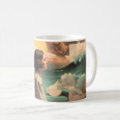 Surreal Interior With Woman and Cat Kaffeetasse (VorderseiteRechts)