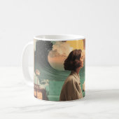 Surreal Interior With Woman and Cat Kaffeetasse (Vorderseite Links)