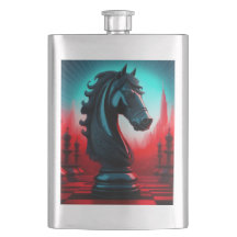 Surreal Intricated Black Knight Schach Piece