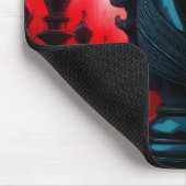 Surreal Intricated Black Knight Schach Piece Mousepad (Ecke)