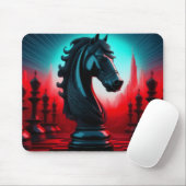 Surreal Intricated Black Knight Schach Piece Mousepad (Mit Mouse)