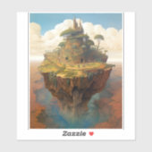Surreal Island Landschaft Fantasy Art Aufkleber (Blatt)