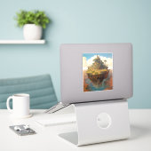 Surreal Island Landschaft Fantasy Art Aufkleber (Laptop auf Schreibtisch)