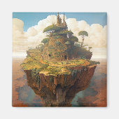 Surreal Island Landschaft Fantasy Art Magnet (Vorne)