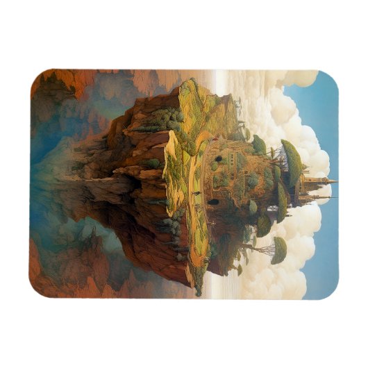 Surreal Island Landschaft Fantasy Art Magnet (Horizontal)