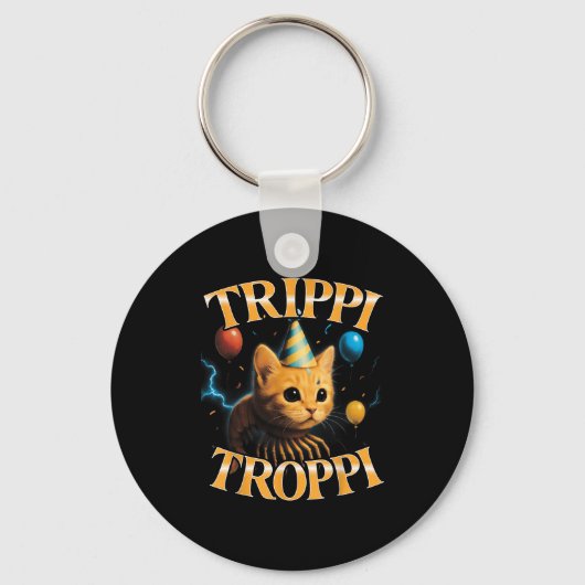 Surreal Italian Brainrot Meme Trippi Troppi Funny  Schlüsselanhänger (Vorderseite)