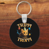 Surreal Italian Brainrot Meme Trippi Troppi Funny  Schlüsselanhänger (Vorderseite)