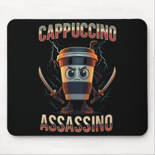 Surreal Italienisch Brainrot Cappuccino Inn Funny  Mousepad