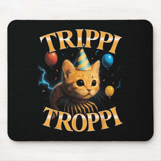 Surreal Italienisch Brainrot Meme Trip Trop Funny  Mousepad (Vorne)