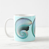 Surreal Jade-Regenbogen-Muschel Kaffeetasse (Links)