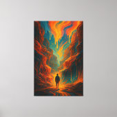 Surreal Journey - Fire and Teal Art Leinwanddruck (Vorderseite)
