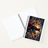 Surreal Kosmische Katze mit leuchtenden Augen und  Notizblock (Innenseite)