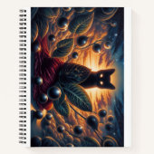 Surreal Kosmische Katze mit leuchtenden Augen und  Notizblock (Vorderseite)