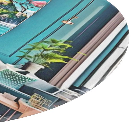 Surreal Küstenparadies Mendrisiotto Kunst, Dichtun Schneidebrett (Ecke)