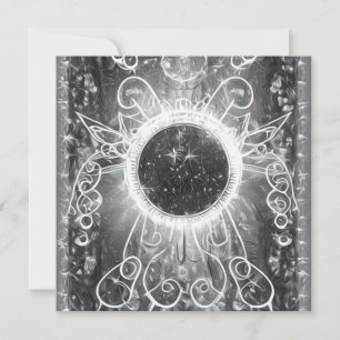 Surreal lackiertes kosmisches Fenster Einladung