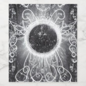 Surreal lackiertes kosmisches Fenster Weinetikett (Einzelnes Label)