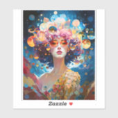 Surreal Lady Fantasy Art Aufkleber (Blatt)