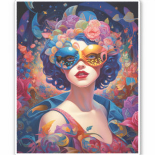 Surreal Lady Fantasy Art Aufkleber