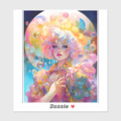 Surreal Lady Fantasy Art Aufkleber (Blatt)