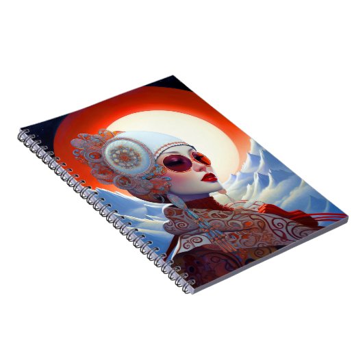 Surreal Lady Fantasy Art Notizblock (Rechte Seite)