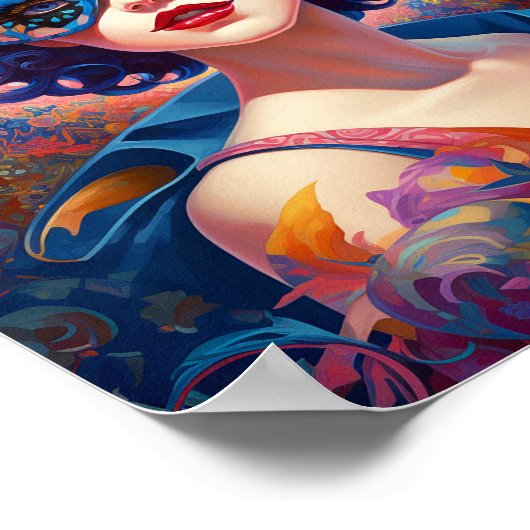 Surreal Lady Fantasy Art Poster (Ecke)