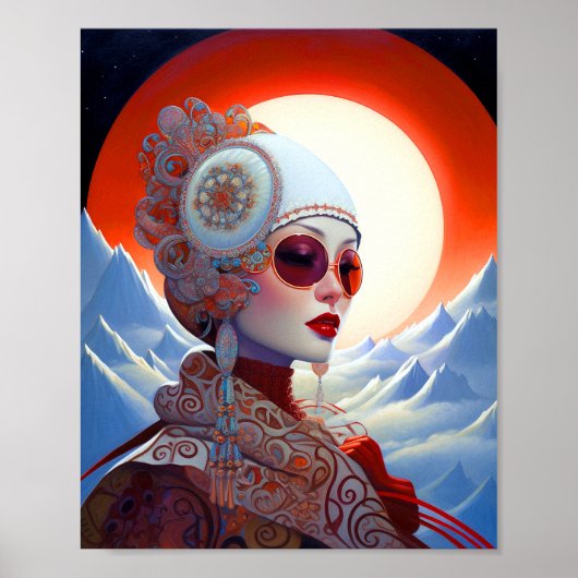 Surreal Lady Fantasy Art Poster (Vorne)