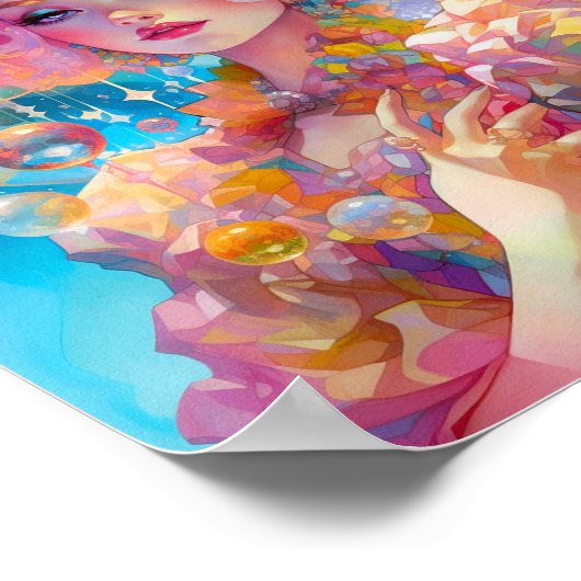 Surreal Lady Fantasy Art Poster (Ecke)