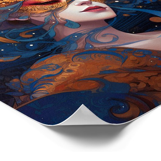 Surreal Lady Fantasy Art Poster (Ecke)