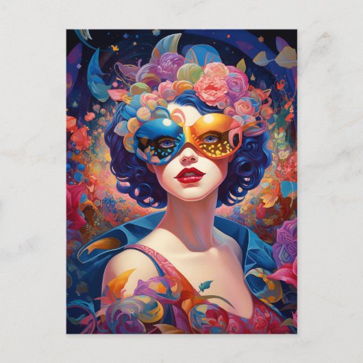 Surreal Lady Fantasy Art Postkarte (Vorderseite)