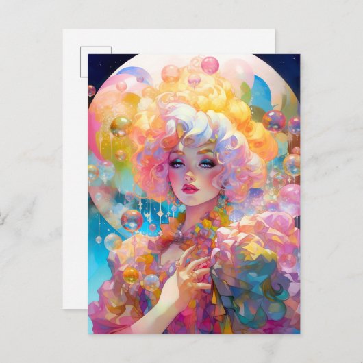 Surreal Lady Fantasy Art Postkarte (Vorne/Hinten)