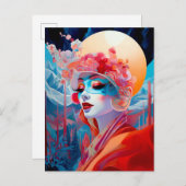 Surreal Lady Fantasy Art Postkarte (Vorne/Hinten)