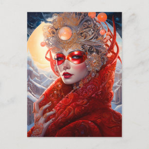 Surreal Lady Fantasy Art Postkarte