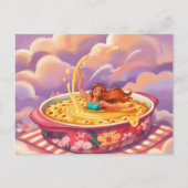 Surreal Lady In einem Kasserolgericht schwimmen Postkarte (Vorderseite)