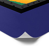 Surreal Lady Wear Black Glasses Rainbow Dot Poster (Ecke)