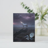 Surreal landscape and a unicorn  postkarte (Stehend Vorderseite)