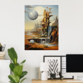 Surreal Landscape Art Poster (Heimbüro)