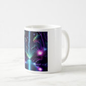 Surreal Landscape Blitzschlag Neon Stream Kaffeetasse (VorderseiteRechts)