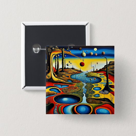 Surreal Landscape Button (Vorne & Hinten)