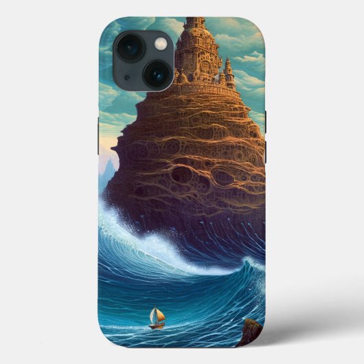 Surreal Landscape Towering City Fantasy Art Case-Mate iPhone Hülle (Rückseite)