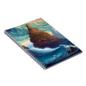 Surreal Landscape Towering City Fantasy Art Notizblock (Rechte Seite)