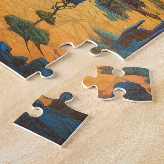 Surreal Landscape Towering City Fantasy Art Puzzle (Seite)