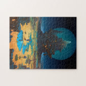 Surreal Landscape Towering City Fantasy Art Puzzle (Horizontal)